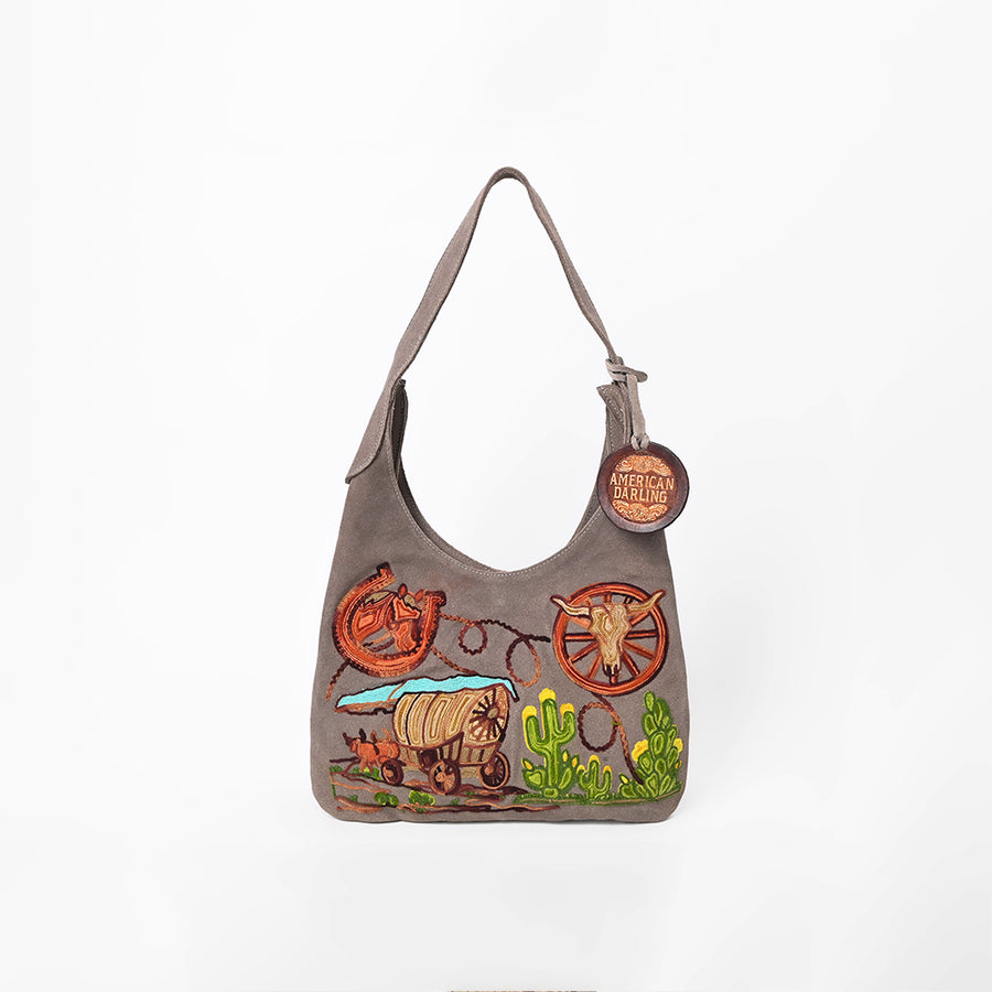 American Darling Western Hobo Bag Embroidered Floral Purse