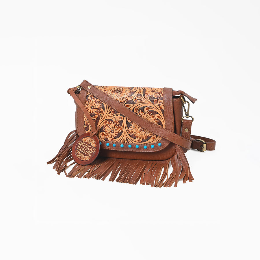 American Darling Floral Western Leather Shoulder Purse