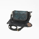 American Darling Western Floral Leather Fringe Shoulder Purse