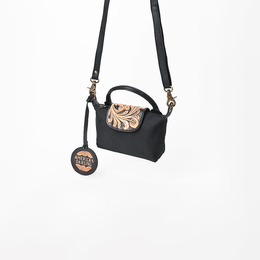 American Darling Western Leather Hand Tooled Crossbody Bag