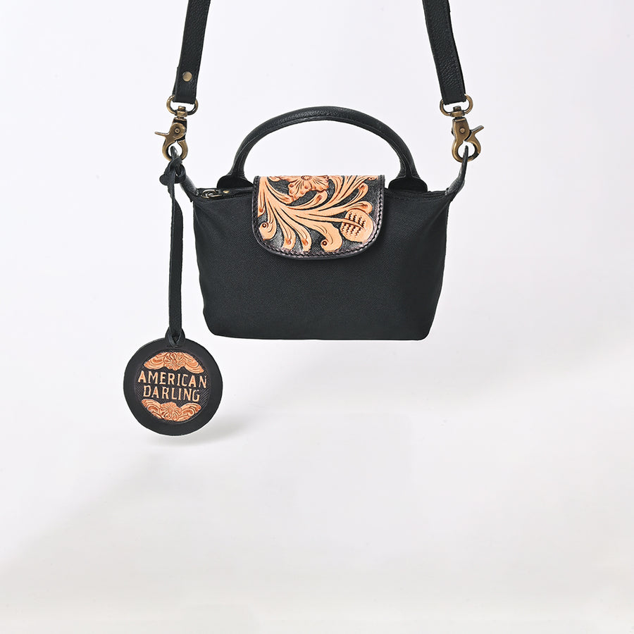 American Darling Western Leather Hand Tooled Crossbody Bag