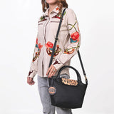 American Darling Western Leather Hand Tooled Tote Bag