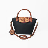American Darling Western Leather Hand Tooled Tote Bag