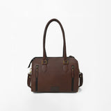 American Darling Western Tooled Leather Tote Bag with Turquoise Concho