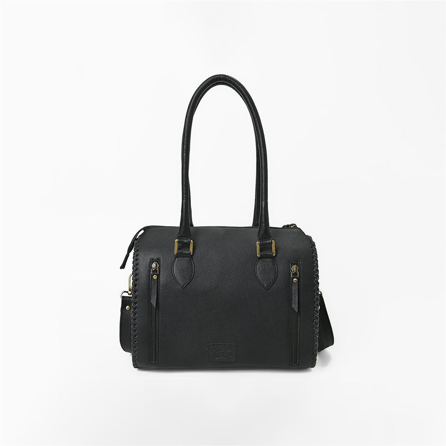 American Darling Western Leather Tote Bag with Paisley Tooled Design