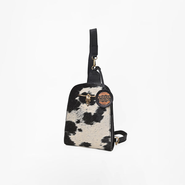 American Darling Western Cowhide Leather Sling Crossbody Bag