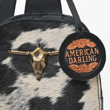 American Darling Western Cowhide Leather Sling Crossbody Bag