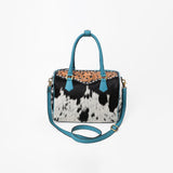 American Darling Hair-on Tote Bag w/ Turquoise Leather Handles