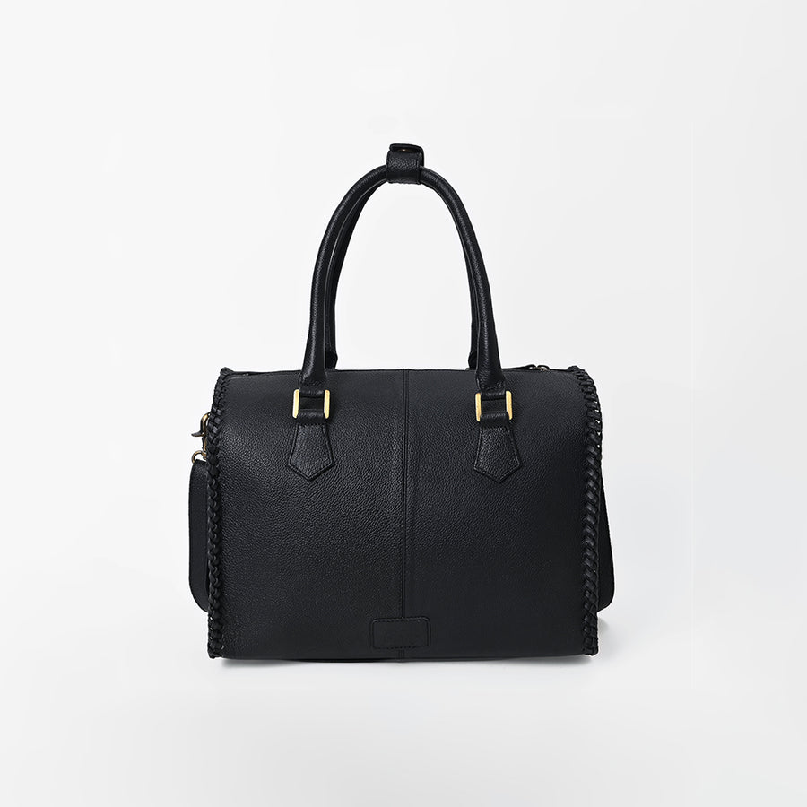 Official PRCA & NFR Licensed Collection-Black Genuine Leather Speedy Bag