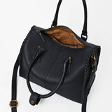 Official PRCA & NFR Licensed Collection-Black Genuine Leather Speedy Bag