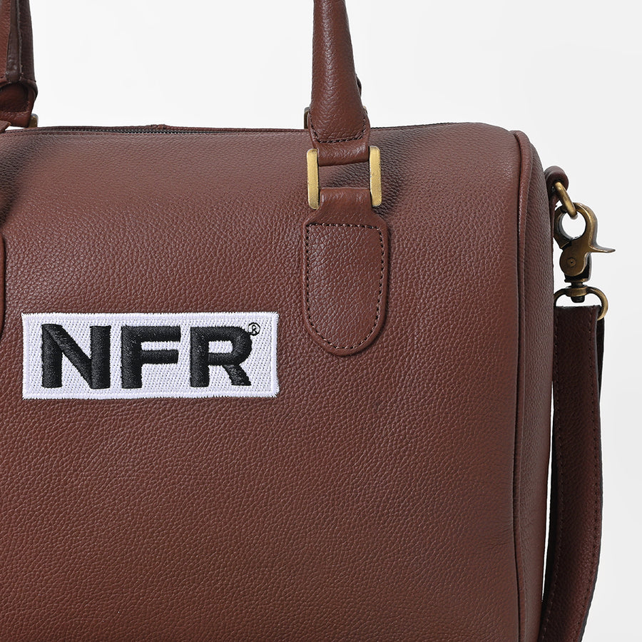 Official PRCA & NFR Licensed Collection-Brown Genuine Leather Speedy Bag