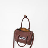 Official PRCA & NFR Licensed Collection-Brown Genuine Leather Speedy Bag