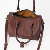 Official PRCA & NFR Licensed Collection-Brown Genuine Leather Speedy Bag