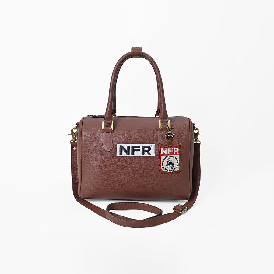 Official PRCA & NFR Licensed Collection-Brown Genuine Leather Speedy Bag