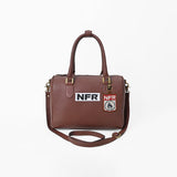 Official PRCA & NFR Licensed Collection-Brown Genuine Leather Speedy Bag