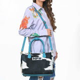 Official PRCA & NFR Licensed Collection-Hair-on-Hide & Genuine Leather Speedy Bag