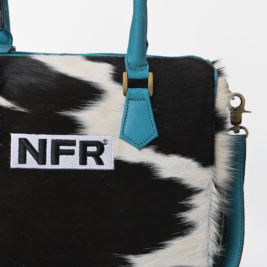 Official PRCA & NFR Licensed Collection-Hair-on-Hide & Genuine Leather Speedy Bag