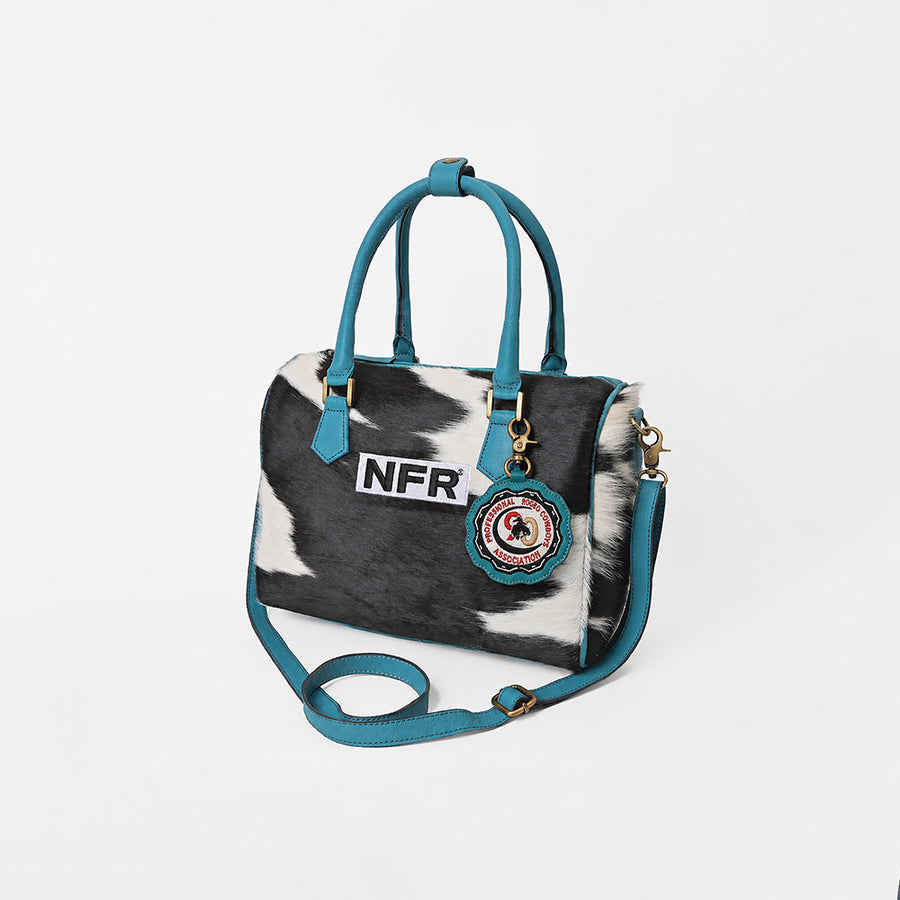 Official PRCA & NFR Licensed Collection-Hair-on-Hide & Genuine Leather Speedy Bag