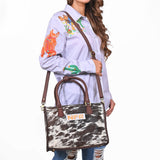 Official PRCA & NFR Licensed Collection-Hair-on-Hide & Genuine Leather Speedy Bag