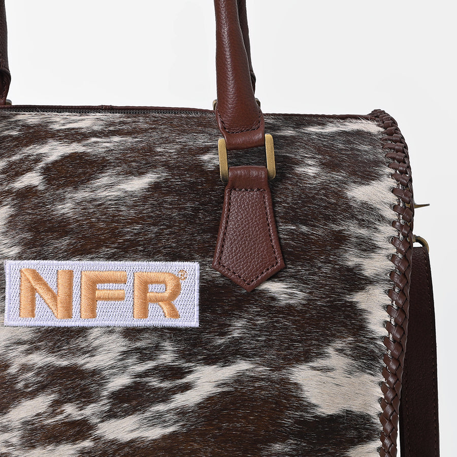Official PRCA & NFR Licensed Collection-Hair-on-Hide & Genuine Leather Speedy Bag