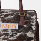Official PRCA & NFR Licensed Collection-Hair-on-Hide & Genuine Leather Speedy Bag