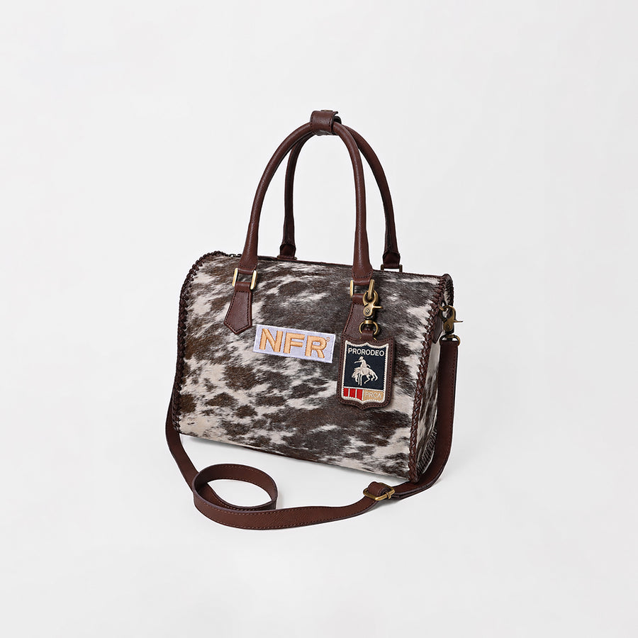 Official PRCA & NFR Licensed Collection-Hair-on-Hide & Genuine Leather Speedy Bag
