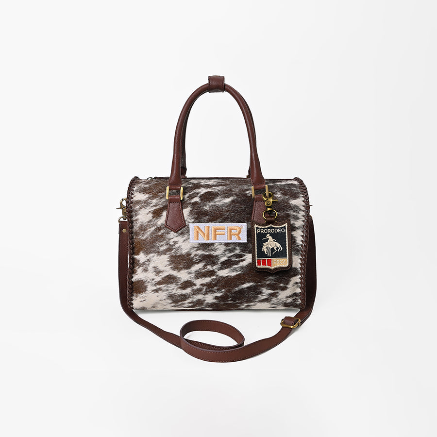 Official PRCA & NFR Licensed Collection-Hair-on-Hide & Genuine Leather Speedy Bag