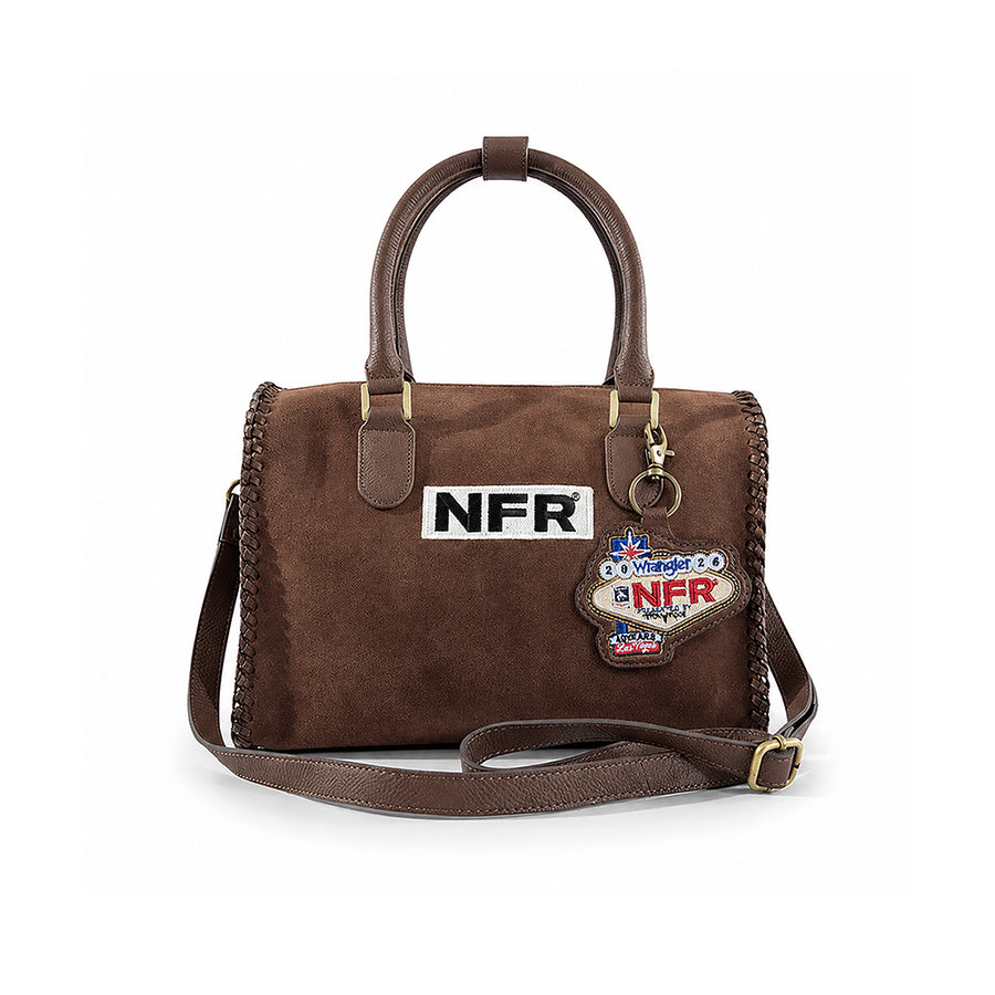 Official PRCA & NFR Licensed Collection-Western Suede Leather Speedy Bag