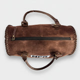Official PRCA & NFR Licensed Collection-Western Suede Leather Speedy Bag