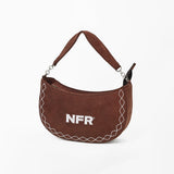Official PRCA & NFR Licensed Collection® Brown Western Suede Leather Hobo Bag