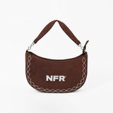 Official PRCA & NFR Licensed Collection® Brown Western Suede Leather Hobo Bag