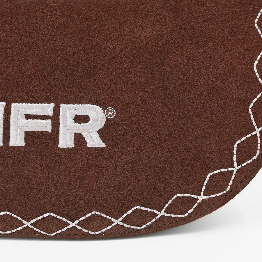 Official PRCA & NFR Licensed Collection® Brown Western Suede Leather Hobo Bag