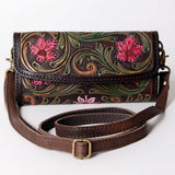 American Darling Cowhide & Tooled Leather Wallet Clutch