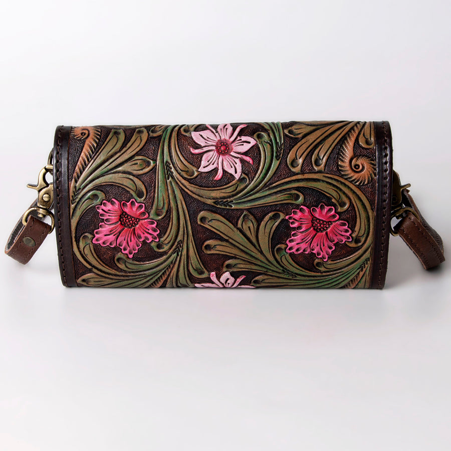 American Darling Cowhide & Tooled Leather Wallet Clutch