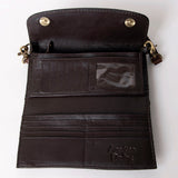 American Darling Cowhide & Tooled Leather Wallet Clutch