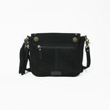 American Darling Genuine Suede Leather Cross body Bag - Fringe, Embroidery & Concho Eco-Friendly Vegetable Tanned Purse