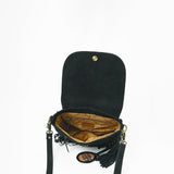 American Darling Genuine Suede Leather Cross body Bag - Fringe, Embroidery & Concho Eco-Friendly Vegetable Tanned Purse