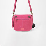 American Darling Genuine Suede Leather Cross body Bag - Fringe, Embroidery & Concho Eco-Friendly Vegetable Tanned Purse