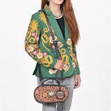 American Darling Quilted Genuine Leather Cross body Bag - Rivetted Concho Eco-Friendly Vegetable Tanned Full Grain Purse