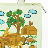 American Darling Pastel Mint Embroidered Scenic Country Tote Bag | Vintage Farm Purse