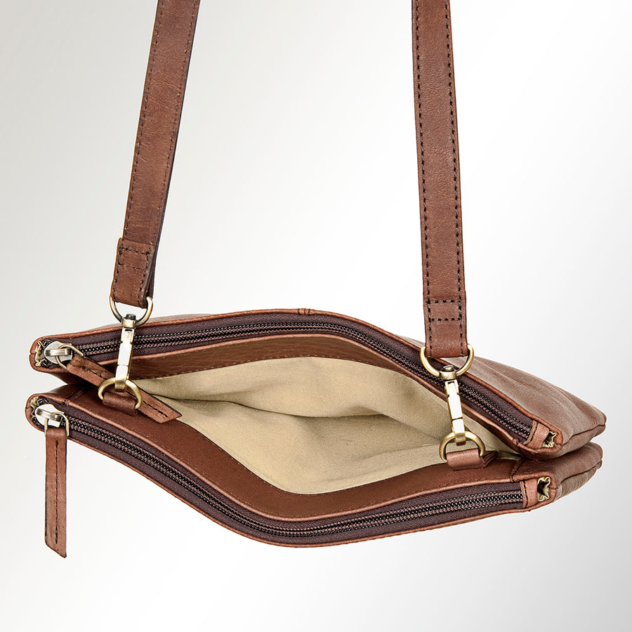 Ameran Darling Women's Crossbody Bag Western Hair on Leather Handbag and Ladies Purse