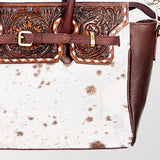 American Darling Tote Hand Tooled Hair on Genuine Leather Western Women Bag Handbag Purse | Travel Bags College Casual