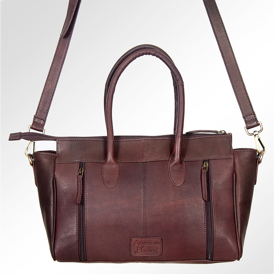 American Darling Tote Hand Tooled Hair on Genuine Leather Western Women Bag Handbag Purse | Travel Bags College Casual