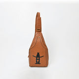 Magnolia Rodeo Genuine Leather Black Embroidered Sling Bag | Houston Livestock Show and Rodeo