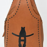 Magnolia Rodeo Genuine Leather Black Embroidered Sling Bag | Houston Livestock Show and Rodeo