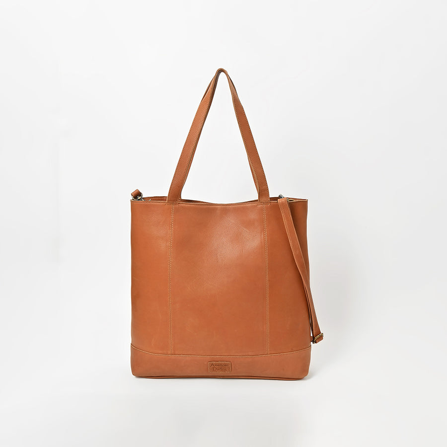 Everyday Rodeo Genuine Leather White Embroidered Tote Bag | Houston Livestock Show and Rodeo