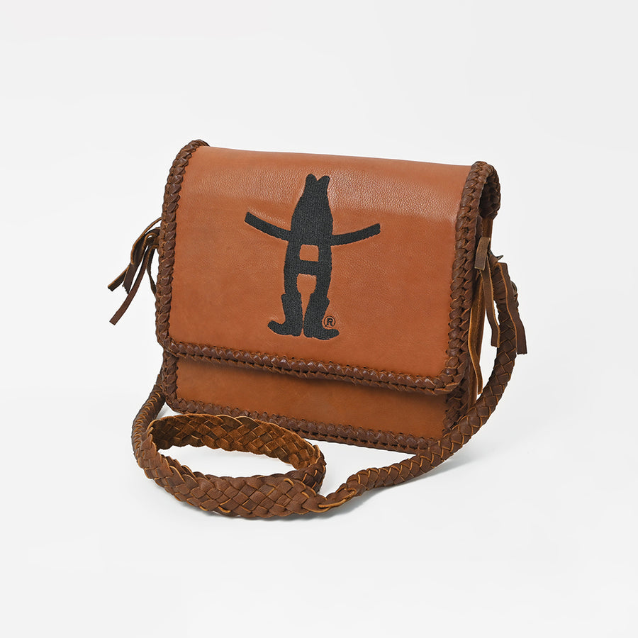 Frontier Rodeo Genuine Leather Black Embroidered Crossbody Bag | Houston Livestock Show and Rodeo - Uhorse
