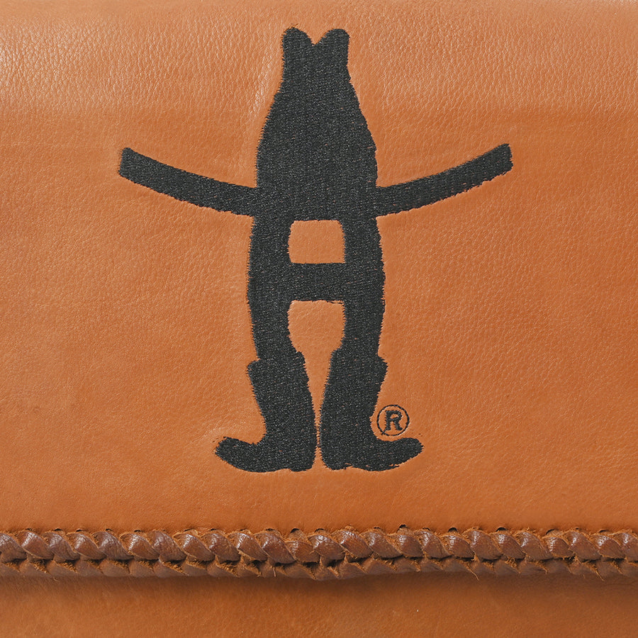 Frontier Rodeo Genuine Leather  Black Embroidered Crossbody Bag | Houston Livestock Show and Rodeo