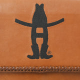 Frontier Rodeo Genuine Leather  Black Embroidered Crossbody Bag | Houston Livestock Show and Rodeo