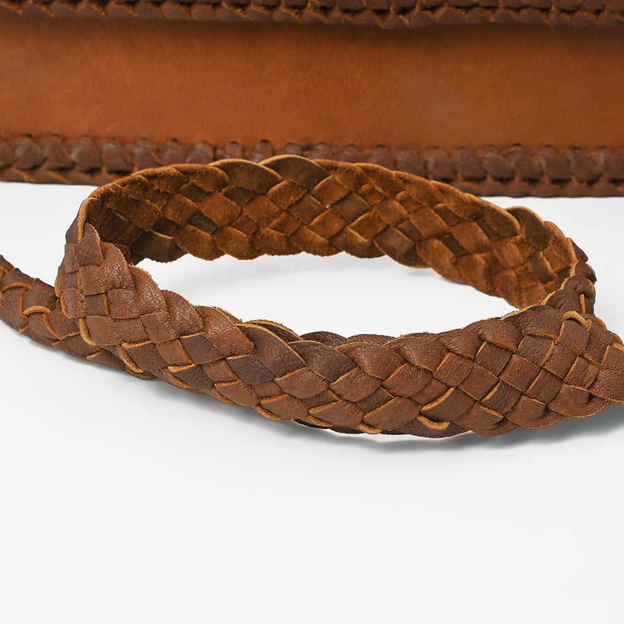 Frontier Rodeo Genuine Leather  Black Embroidered Crossbody Bag | Houston Livestock Show and Rodeo